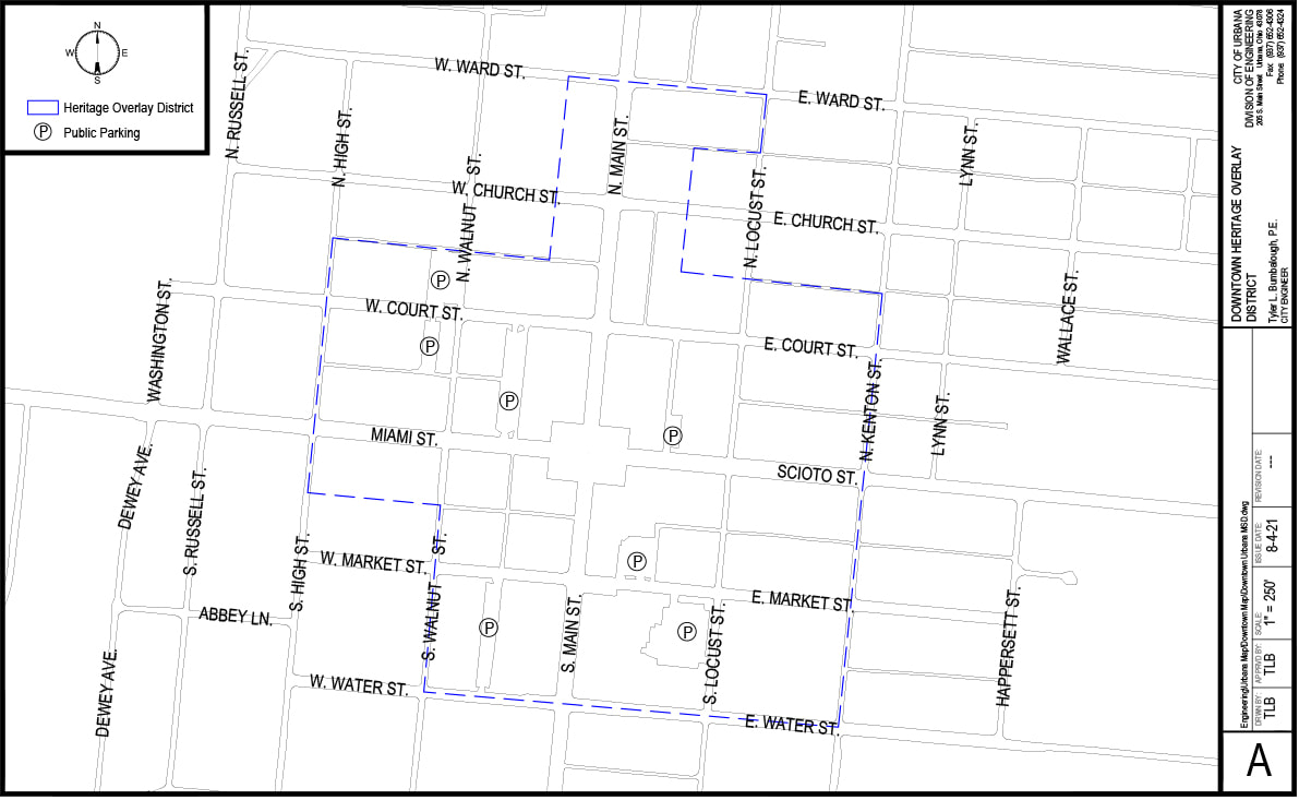 Monument Square District Downtown Urbana Map