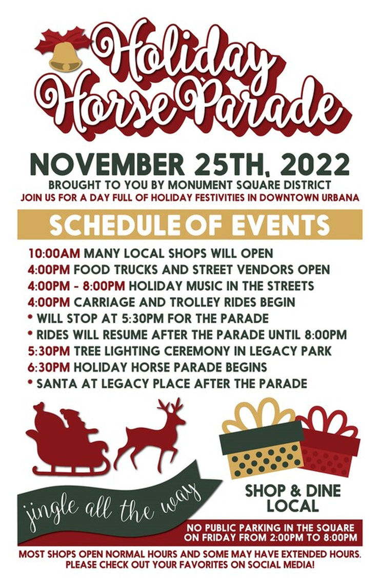2022 Urbana Holiday Horse Parade